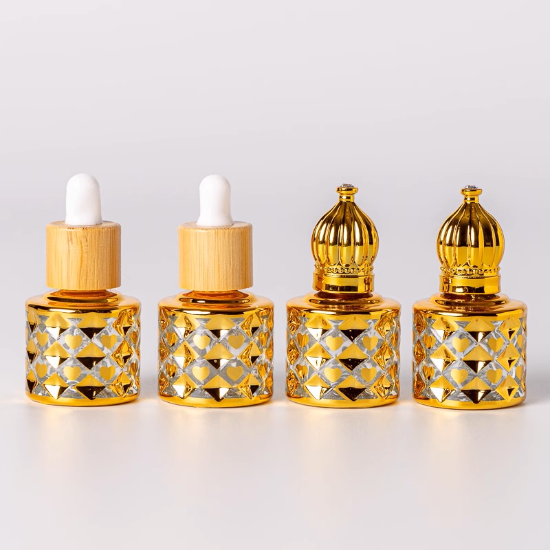 Attar Oil Roll On - 1pcs 8ML Empty Gold Glass Roll-on