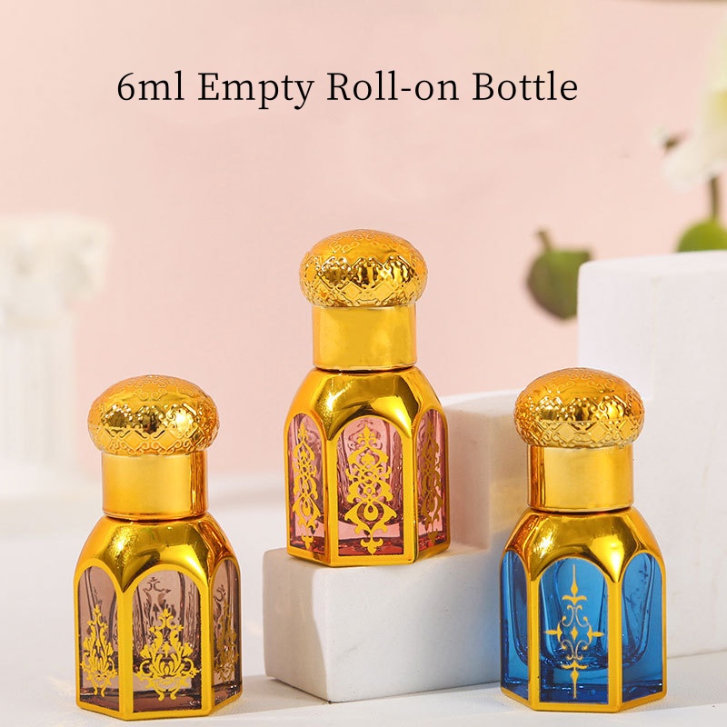 Attar Oil Roll On - 1pcs 6ML Empty Glass Roll-on Bottle