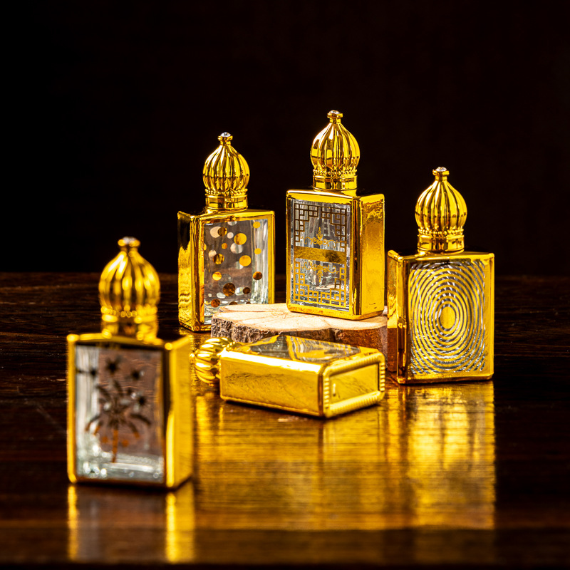 15MLEmpty Gold Glass Bottle Dr - Attar Oil Roll On ulasan dan harga