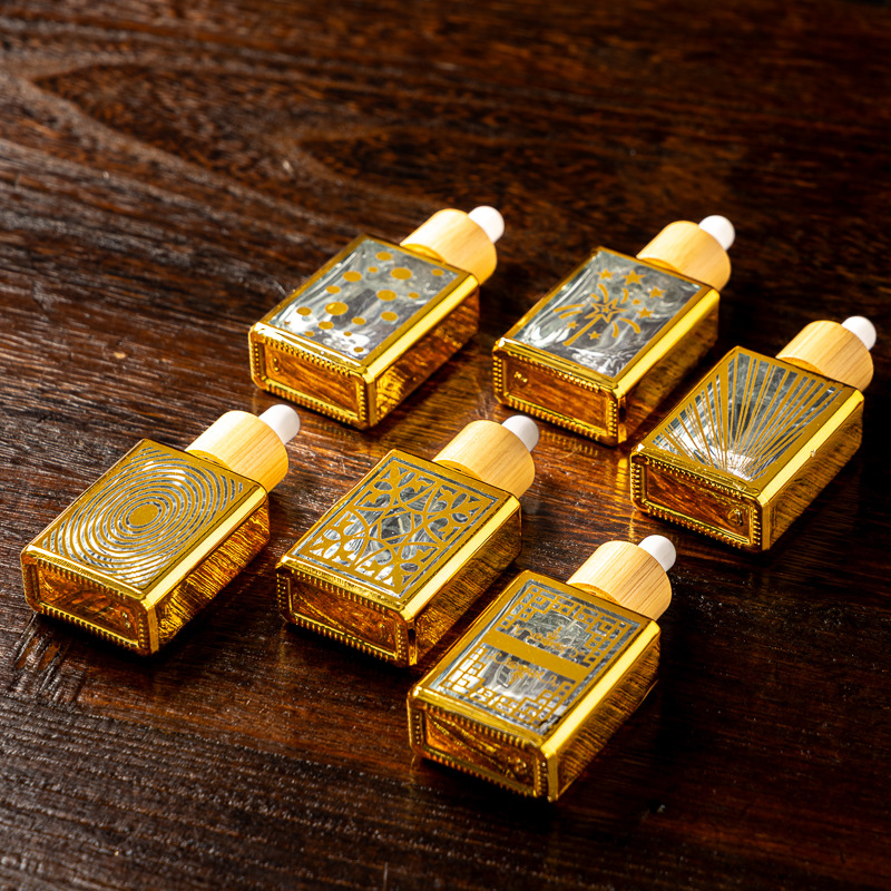 15MLEmpty Gold Glass Bottle Dr - Attar Oil Roll On ulasan dan harga