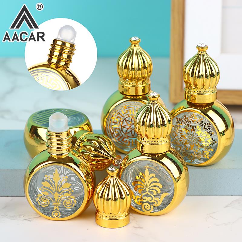 1pc 10ml Gold Arabic Crystal E - Attar Oil Roll On ulasan dan harga
