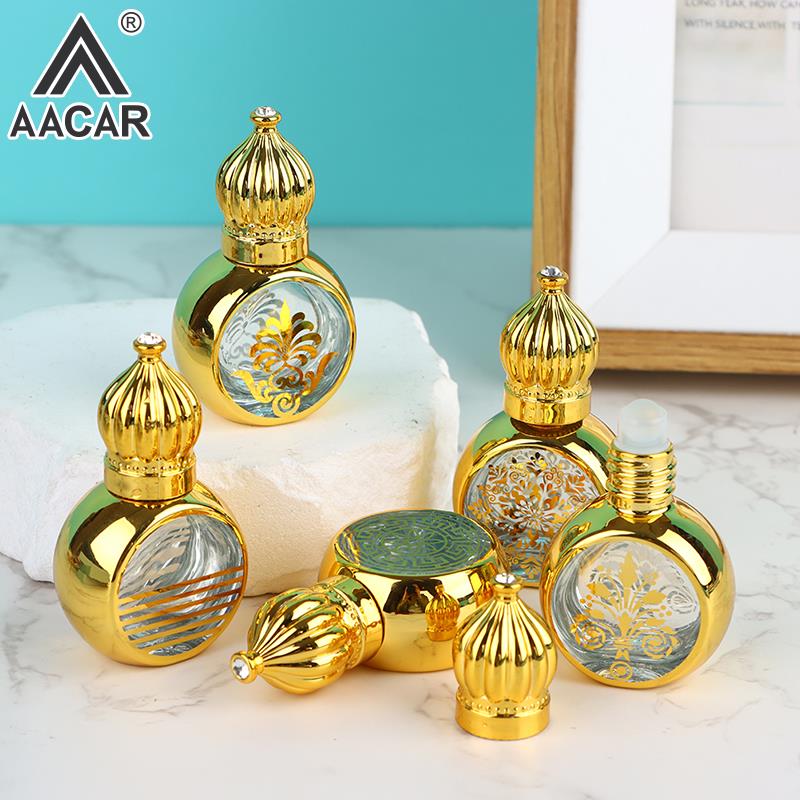 1pc 10ml Gold Arabic Crystal E - Attar Oil Roll On ulasan dan harga
