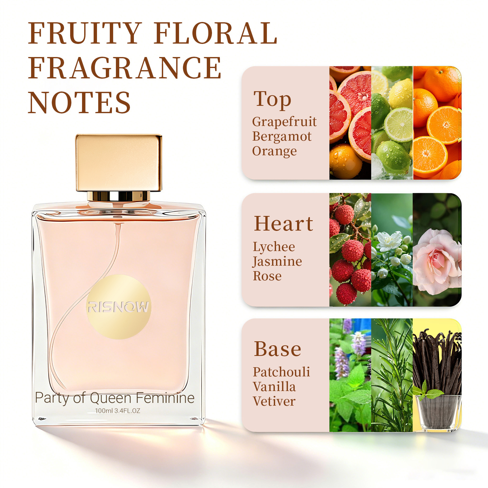RISNOW Fruity Floral Fragrance - Fragrance Queen Perfume ulasan dan harga